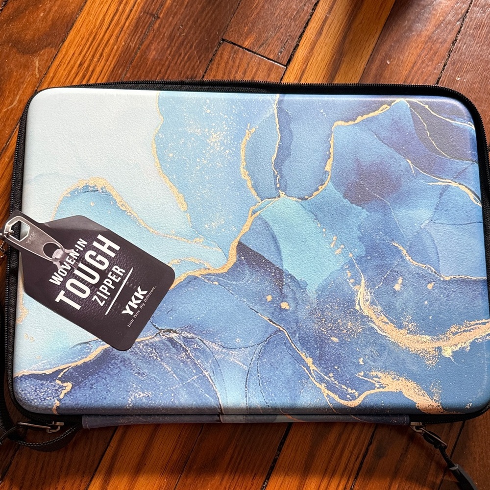 Blue and Gold Laptop Sleeve